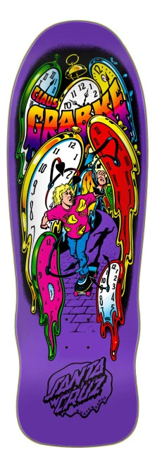 SANTA CRUZ 9.7" GRABKE MELTING CLOCKS REISSUE DECK (11117052-148227)