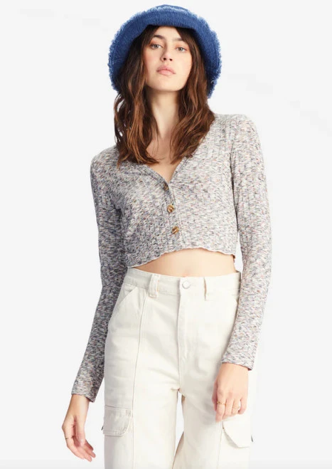 BILLABONG SWEET TIDES V-NECK LS TOP (ABJKT00429)