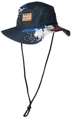 Billabong Men's Big John Safari Sun Protection Hat With Chin Strap, Navy Americana, One