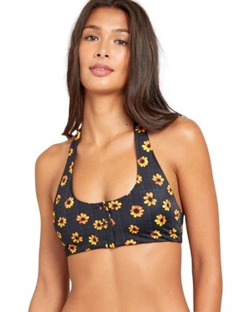 RVCA SUNFLOWER HALTER TOP (XT173RSH-BLK)